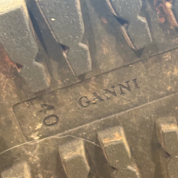 Ganni High Top Winter City Boots Black Leather Shearling Size 40 US 10 - Picture 8 of 10